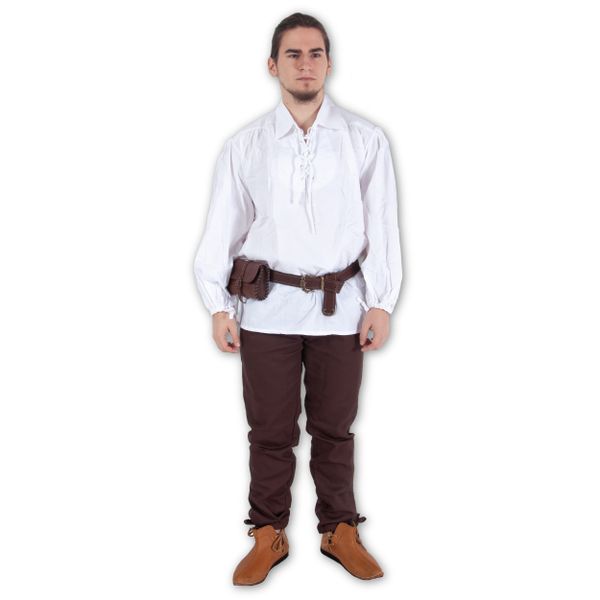 Bavlnená mušketierska košeľa - biela