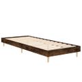 vidaXL Posteľný rám bez matraca dymový dub 75x190 cm kompozitné drevo