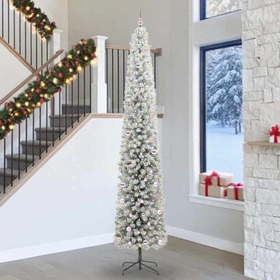 vidaXL Umelý vianočný stromček Zelená 300 cm PVC, oceľ a plast