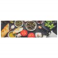 vidaXL Kuchynský koberec umývateľný víno a večera 45x150 cm zamat