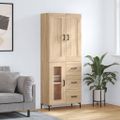 vidaXL Vysoká skrinka dub sonoma 69,5x34x180 cm spracované drevo