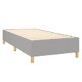 vidaXL Posteľný rám boxsping s matracom bledosivý 90x200 cm látka