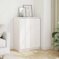 vidaXL Bočná skrinka biela 60x36x84 cm borovicový masív