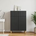 vidaXL Servírovacia skriňa Čierna 66 x 34,5 x 90 cm Kompozitné drevo