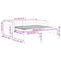 vidaXL Rozkladacia denná posteľ s matracmi žltá 90x200 cm zamat