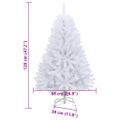 vidaXL Umelý výklopný vianočný stromček so stojanom biely 120 cm