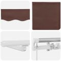 vidaXL Ručne zaťahovacia markíza s LED hnedá 400x300 cm