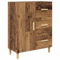vidaXL Highboard Staré drevo 69,5 x 32,5 x 180 cm Kompozitné drevo