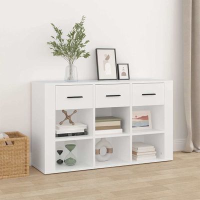vidaXL Komoda biela 100x30x59,5 cm spracované drevo