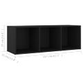 vidaXL TV skrinky 2 ks čierne 107x35x37 cm drevotrieska