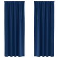vidaXL Záclony na zatemnenie s krúžkami 2 ks Tmavomodrá 225 x 140 cm