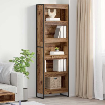 vidaXL Knižnica 2 pcs Staré drevo 60 x 30 x 189,5 cm Kompozitné drevo