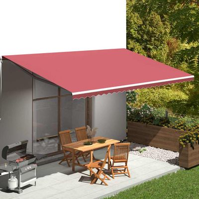 vidaXL Náhradná látka na markízu, burgundská červená, 600x300 cm, polyester