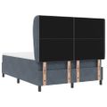 vidaXL Posteľ s pružinovým rámom Tmavo šedá 190 x 140 cm Zamat