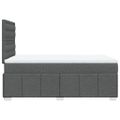 vidaXL Boxspring posteľ s matracom, tmavosivá 120x190 cm, látka
