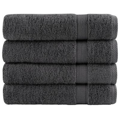 vidaXL Prémiové osušky SOLUND 4 ks antracit 100x150 cm 600 g/m2