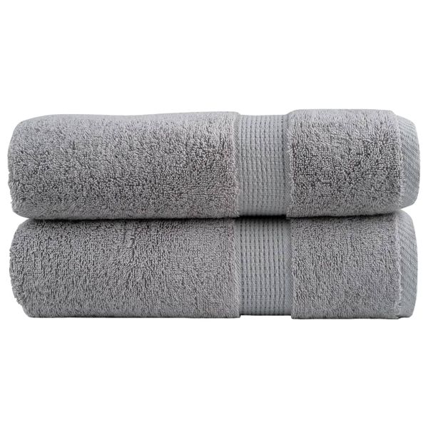 vidaXL Prémiové sprchové utierky SOLUND 2 ks sivé 70x140 cm 600 g/m²