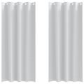 vidaXL Záclony na zatemnenie s krúžkami 2 ks Bledá šedá 260 x 140 cm
