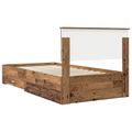 vidaXL Rám postele Staré drevo 100 x 200 cm Kompozitné drevo