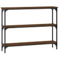 vidaXL Konzolový stolík hnedý dub 100x22,5x75 cm kompozitné drevo
