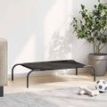vidaXL Vyvýšená posteľ pre psa Black 90x50x20 cm Oxford Fabric Steel