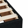 vidaXL Posteľný rám boxspring s matracom čierny 180x200 cm látka