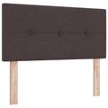 vidaXL Ottoman posteľ s matracom a LED Tmavohnedá 120 x 190 cm Látka