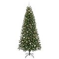 vidaXL Umelý vianočný stromček s 300 LED-i Zelená 240 cm PE a PVC
