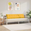 vidaXL Poduška na chrbát Svetložltá 200 x 50 cm Kordúrová tkanina
