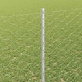 vidaXL Hexagonálny plot s stĺpom 10 x 1,4 m Pozinkovaná oceľ Sieťovina