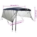 vidaXL Strieška Bimini so 4 oblúkmi a stenami 243x(230-244)x137 cm