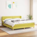 vidaXL Boxspring posteľ s matracom zelená 160x200 cm látka