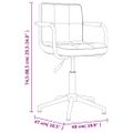 vidaXL Otočná jedálenská stolička čierna zamatová