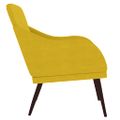 vidaXL Kreslo žlté 63x76x80 cm zamat