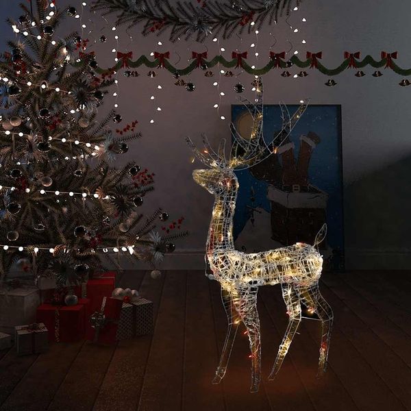 vidaXL Vianočná dekorácia, akrylový sob 140 LED 128 cm, farebná
