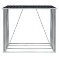 vidaXL Záhradná kôlňa na drevo antracitová 163x83x154 cm galvanizovaná oceľ
