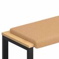 vidaXL Vankúš na lavičku Sherpa látka Béžová Hĺbka 35 cm