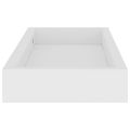 vidaXL Terasové nástenné police 4 ks biele 40x15x4 cm MDF