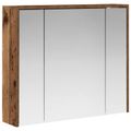 vidaXL Kúpeľňová zrkadlová skrinka Staré drevo 73,5 x 16 x 62,5 cm