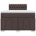 vidaXL Boxspring posteľ s matracom tmavohnedá 120x190 cm látka