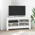 vidaXL RohováTVskriňa 102 x 40,5 x 45 cm Biela Kompozitné drevo