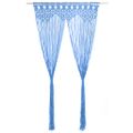 vidaXL Záclona macrame modrá 140x240 cm bavlna