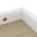 vidaXL Terasové nástenné police 2 ks dub a biele 60x15x4 cm MDF