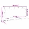 vidaXL Toaletné zrkadlo Čierny dub 100 x 45 x 18 cm Obdĺžnikový