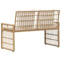 vidaXL Vonkajšia lavička 2 -Seater 116 x 55 x 82 cm Oceľ a poly ratan