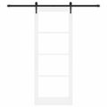 vidaXL Posuvné dvere 83 x 211 cm Masívne borovicové drevo a sklo