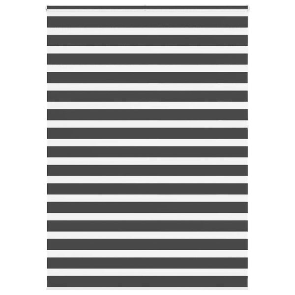 vidaXL Zebrová roleta čierna 155x230 cm šírka látky 150,9 cm polyester