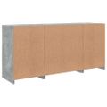vidaXL Komoda s LED svetlami betónovo-sivá 142,5x37x67 cm