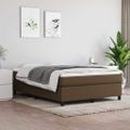 vidaXL Posteľný rám s boxspringom tmavohnedá 140x200 cm látka