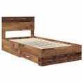 vidaXL Rám postele Staré drevo 100 x 200 cm Kompozitné drevo